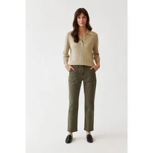 John Galt Pants Women Small Olive Green Parker High Rise Cargo Pants